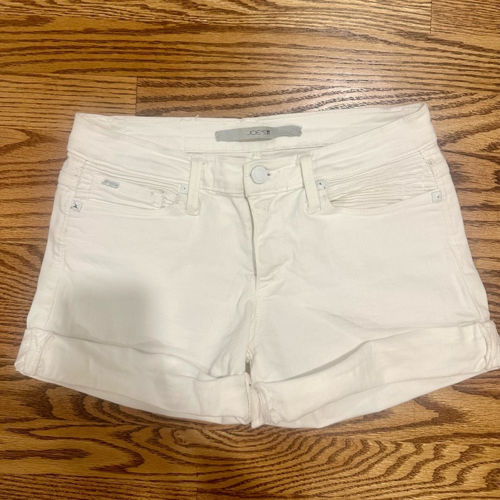 Joes Jeans White Denim Cuff Shorts